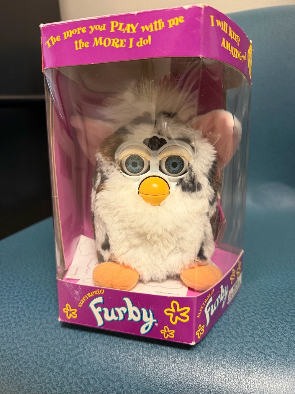 Furby Plush Electronic Toy - White, Black & Orange